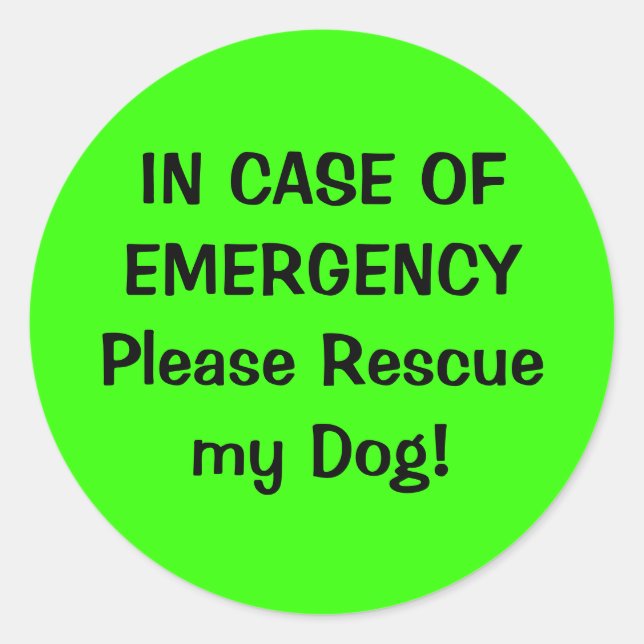 Sticker d'alerte pour animaux (Devant)