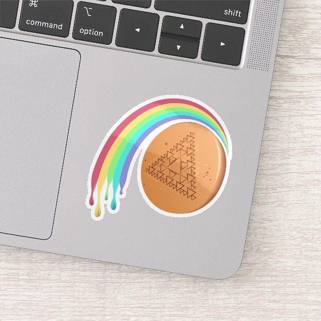 Sticker Dalgona Triangle Multiples Fonte Arc-en-ci (Détail)