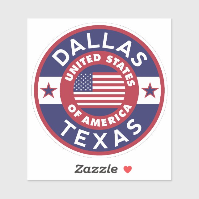 Sticker DALLAS, Texas (Feuille)