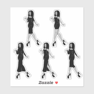 Sticker Dame en noir III