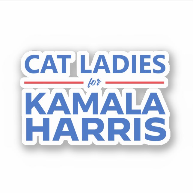 Sticker Dames de chat pour Kamala Harris (Devant)