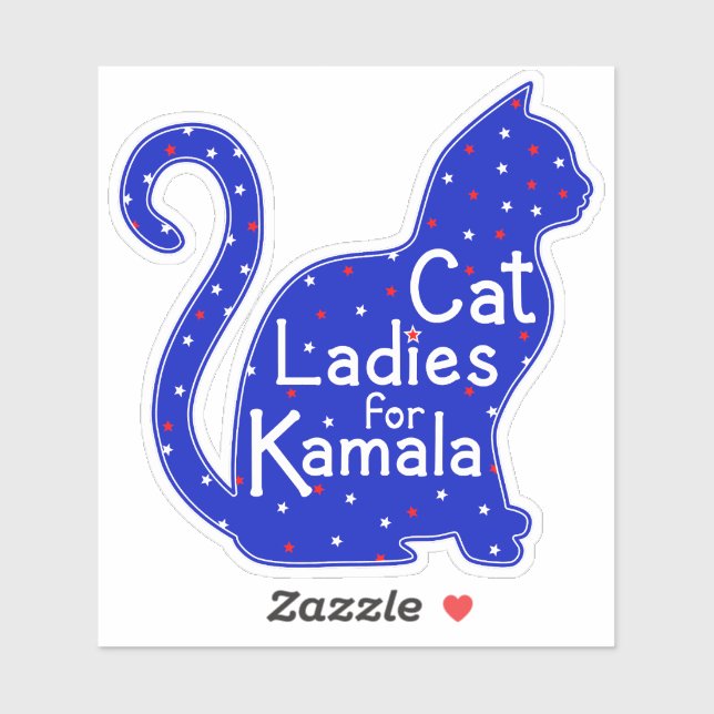 Sticker Dames en chat pour l'élection présidentielle de Ka (Feuille)