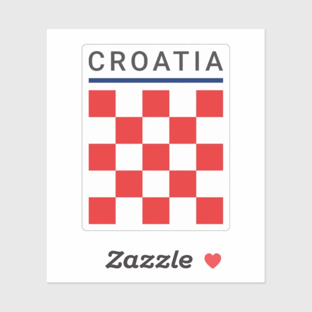 Sticker Damier croate (Feuille)