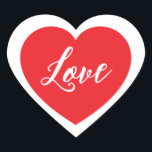 Sticker d'amour<br><div class="desc">Cet autocollant de coeur d'amour est montré dans une conception double coeur. Couleur rouge</div>