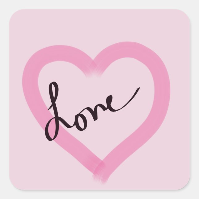 Sticker d'amour du coeur rose (Devant)