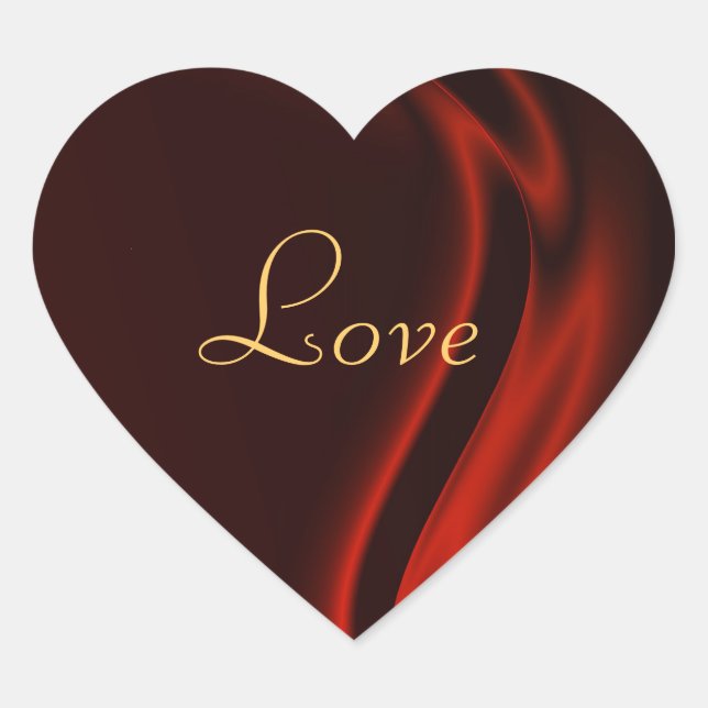 Sticker d'amour du coeur rouge Marquis (Devant)