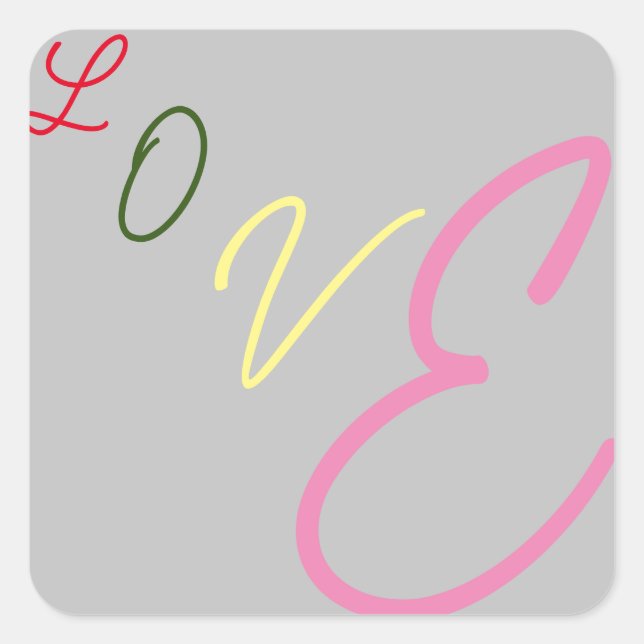 Sticker d'amour typographique (Devant)