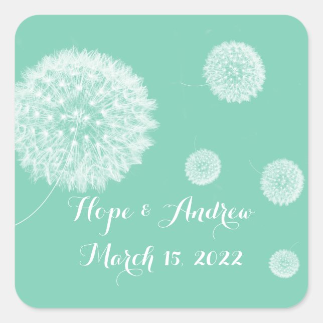 Sticker Dandelion de mariée et de chambre (Devant)