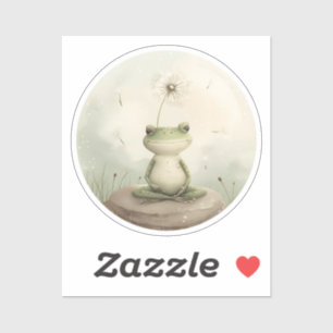 Sticker Dandelion de méditation de grenouille