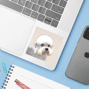 Sticker Dandie Dinmont Terrier Peinture Chien Art original