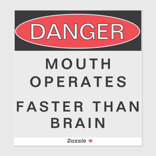 STICKER DANGER  (Feuille)