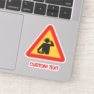Sticker Danger DJ au travail