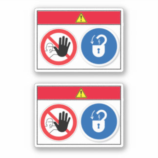 Sticker Danger/équipement démarre automatiquement Étiquett