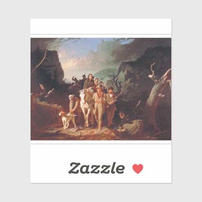 Sticker Daniel Boone escortant des colons  (Feuille)