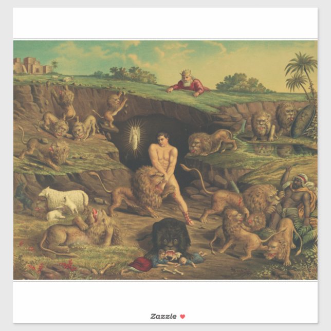 Sticker Daniel dans la fosse aux lions (Feuille)