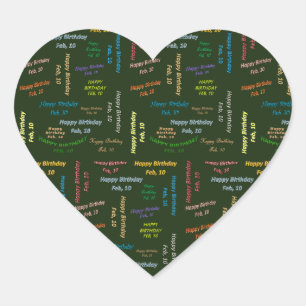 Sticker d'anniversaire du 10 février