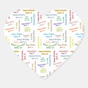 Sticker d'anniversaire du 14 avril