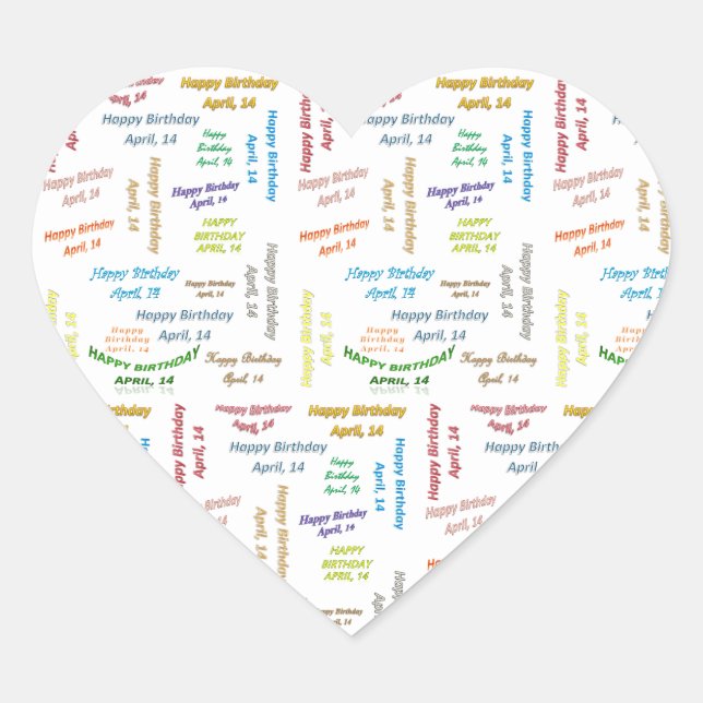 Sticker d'anniversaire du 14 avril (Devant)