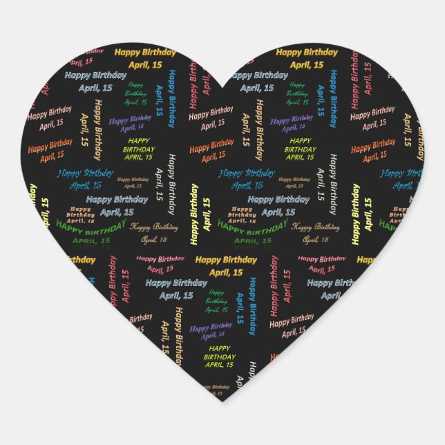 Sticker d'anniversaire du 15 avril (Devant)