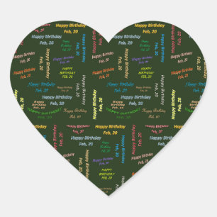 Sticker d'anniversaire du 20 février