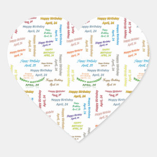 Sticker d'anniversaire du 24 avril