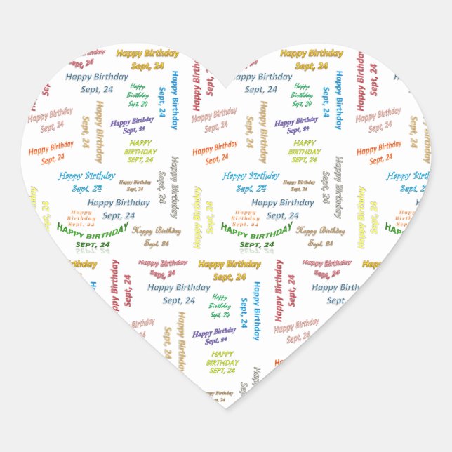 Sticker d'anniversaire du 24 septembre (Devant)