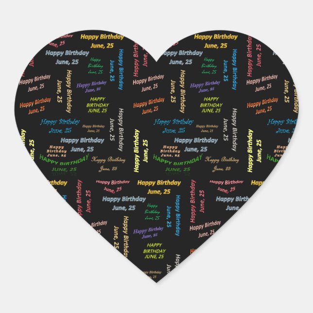 Sticker d'anniversaire du 25 juin (Devant)