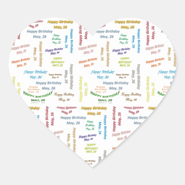 Sticker d'anniversaire du 26 mai (Devant)