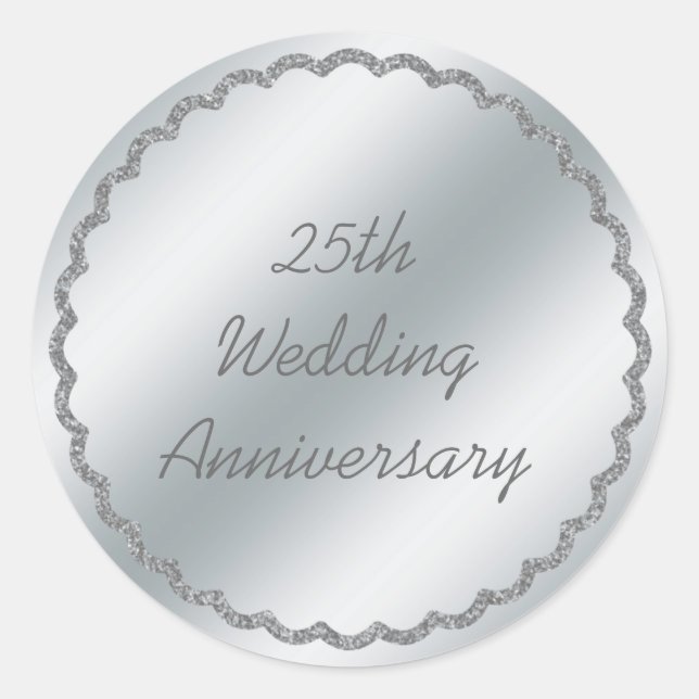 Sticker d'anniversaire du Mariage d'huile d'argent (Devant)