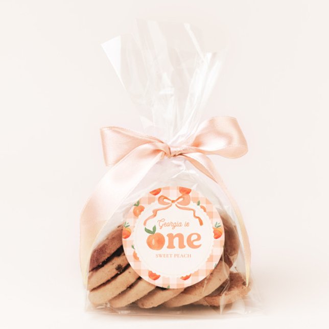 Sticker d'anniversaire d'une pêche douce (Créateur téléchargé)