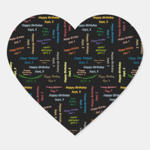 Sticker d'anniversaire le 5 septembre