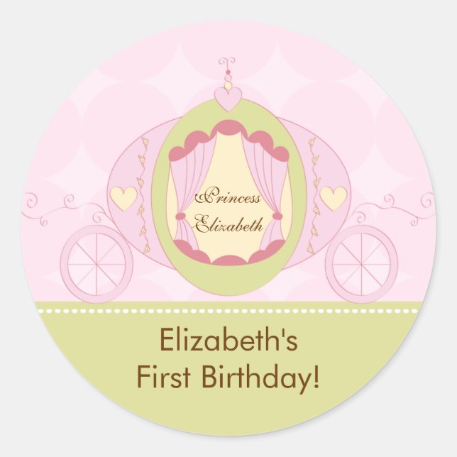 Sticker d'anniversaire Princess Pretty Royal Carri (Devant)