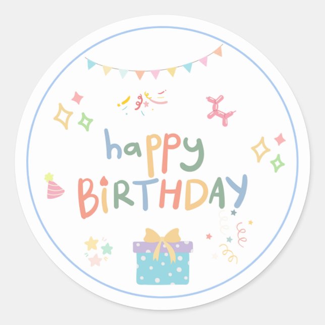 Sticker d'anniversaire très heureux (Devant)