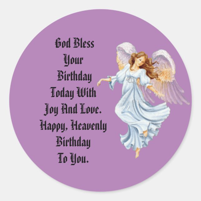 Sticker d'anniversaire vintage Angel (Devant)
