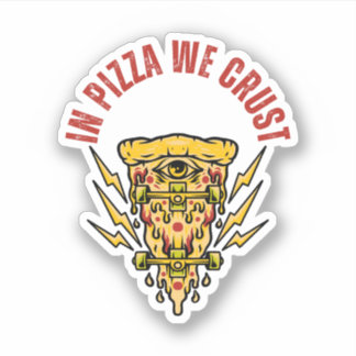 Sticker Dans La Pizza Nous Crust - Pizza Cheeky