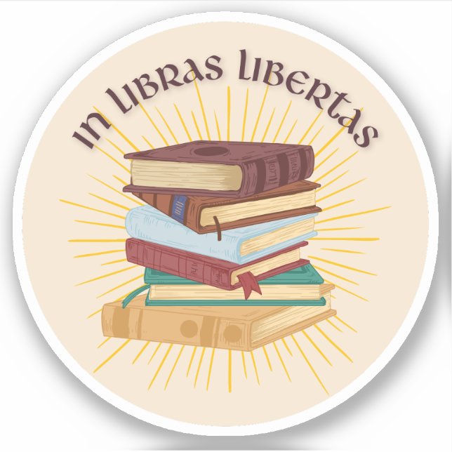 Sticker Dans Libras Libertas | Dans Livres, Trouvez Libert (Devant)