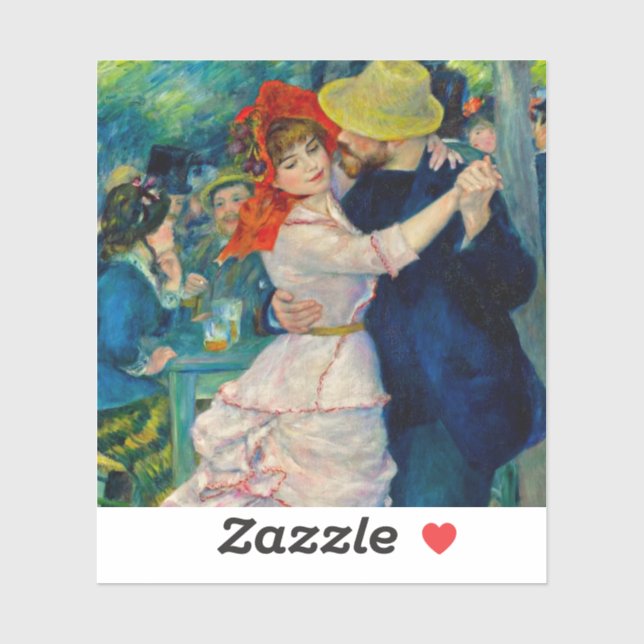 Sticker Danse à Bougival Pierre Renoir (Feuille)