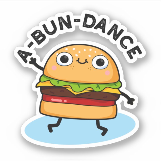 Sticker Danse amusante Danseuse Danseuse Burger Pun (Devant)
