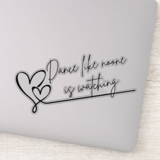 Sticker Danse comme si personne ne regardait les cœurs
