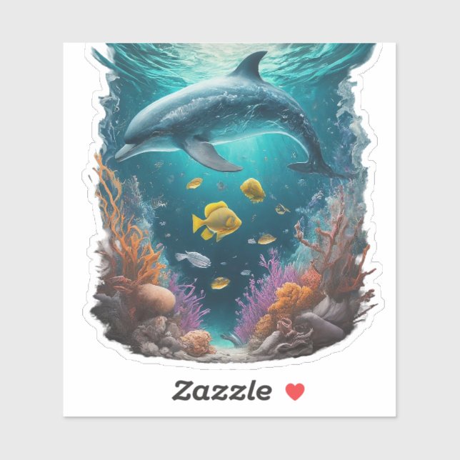 Sticker Danse dauphin (Feuille)