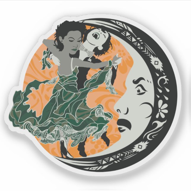 Sticker danser avec votre obscurité (Devant)