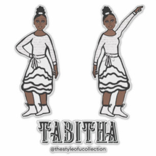 Sticker Danseur d'argent blanc #1