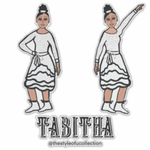 Sticker Danseur d'argent blanc #2