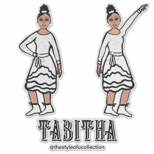 Sticker Danseur d'argent blanc #2 (Devant)