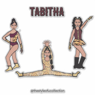 Sticker Danseur de tigre Maroon #2