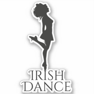 Sticker Danseur irlandais hard Shoe noir et blanc danse
