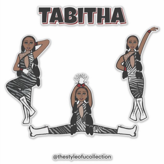 Sticker Danseur Red Zebra #3 (Devant)