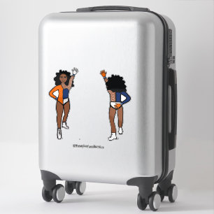 Sticker Danseur tricolore blanc marine orange #1