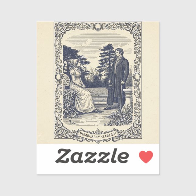 Sticker Darcy & Elizabeth scene (Feuille)