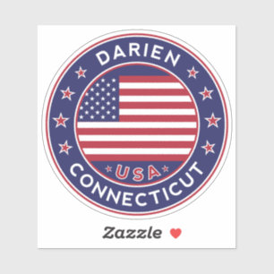 Sticker Darien Connecticut, Darien